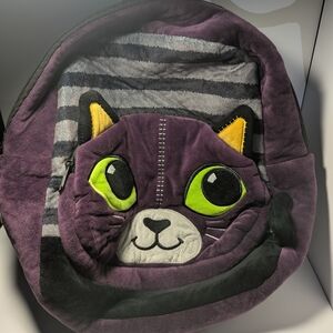 Purple Cat Plush Backpack